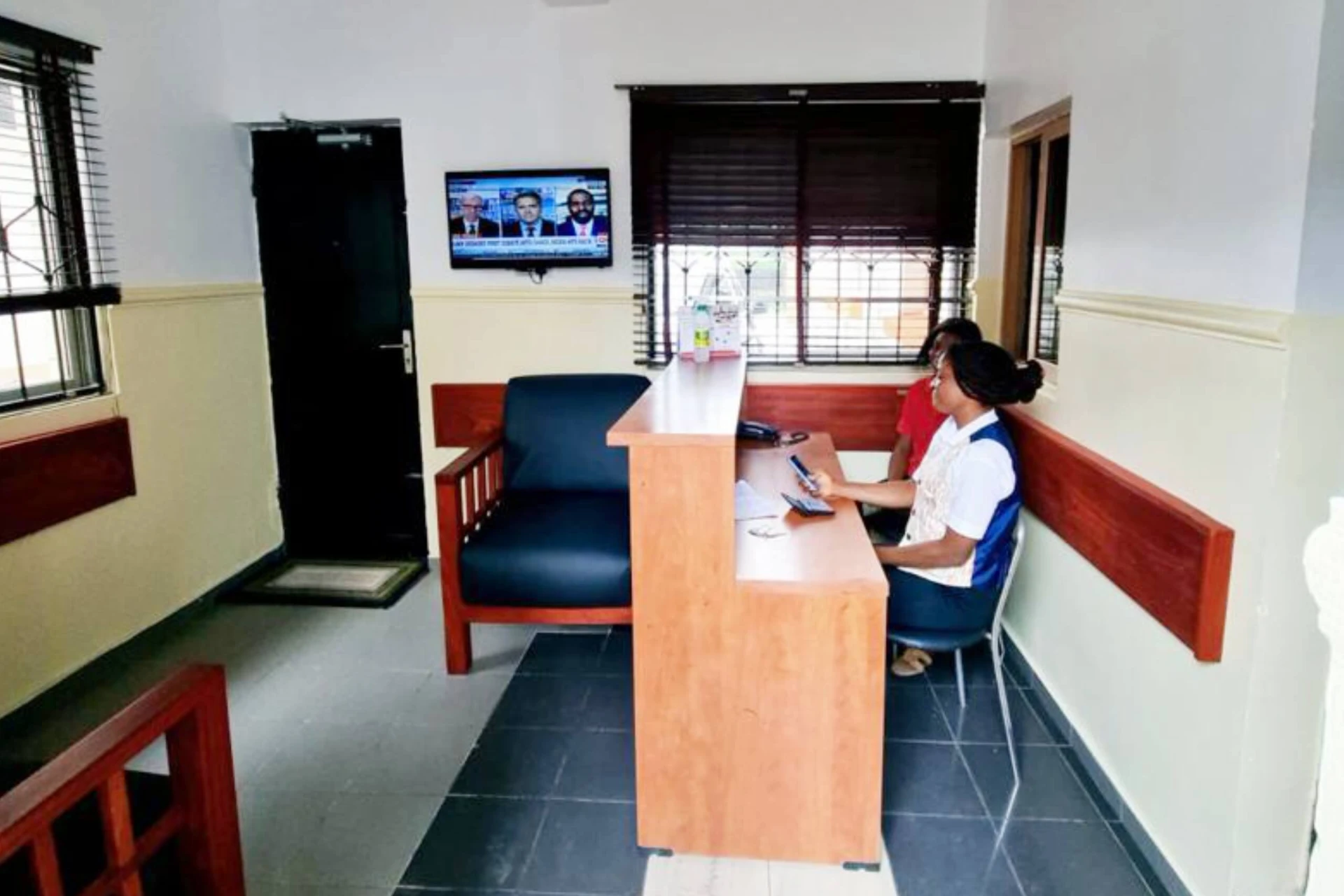 Reception desk at Adrian's Place